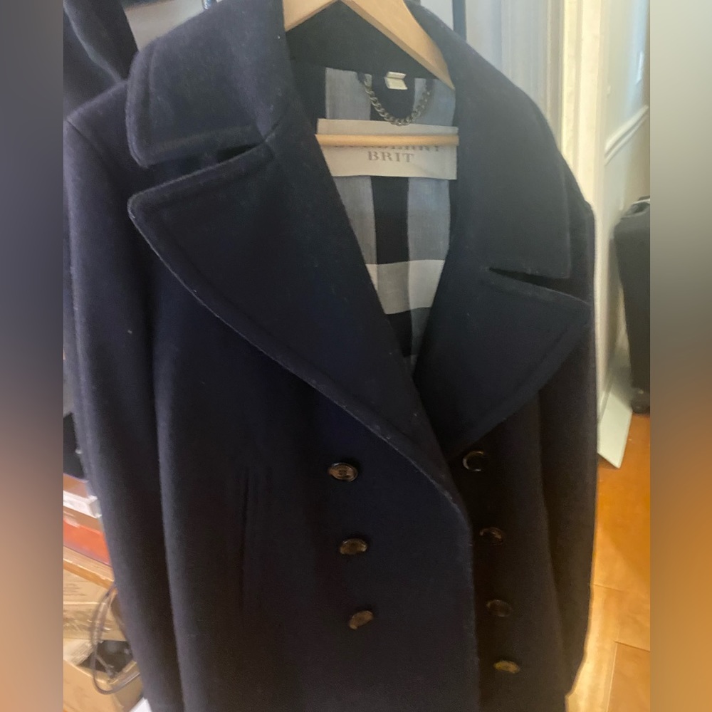 Burberry Men’s Brit wool pea coat XXL